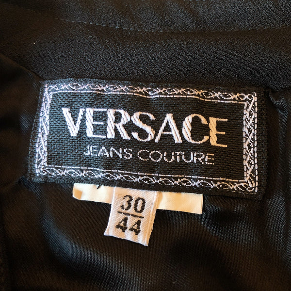 1990s Versace Jeans Couture Asymmetric Boned Dress