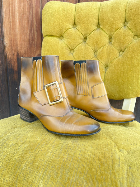 1960s Mod Gold Boots