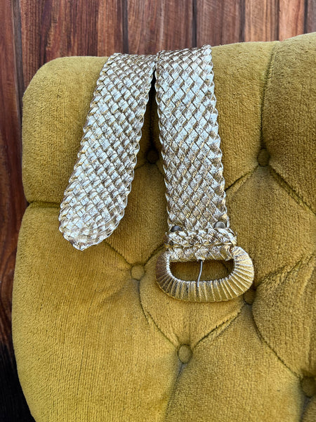 1980s Gold Braided Belt