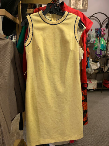 1960s Sporty Yellow Blue Dress