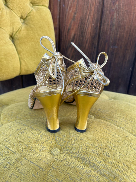 1980s Gold Mesh Shoes