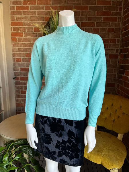 1960s Aqua Bad Girl Sweater