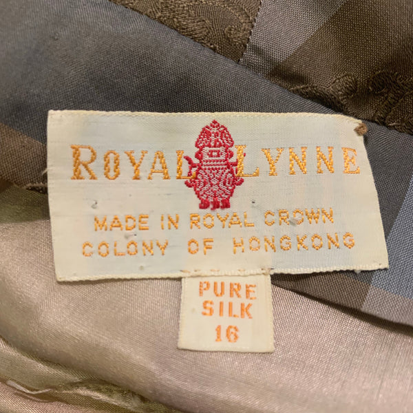1960s Royal Lynne Silk Dress