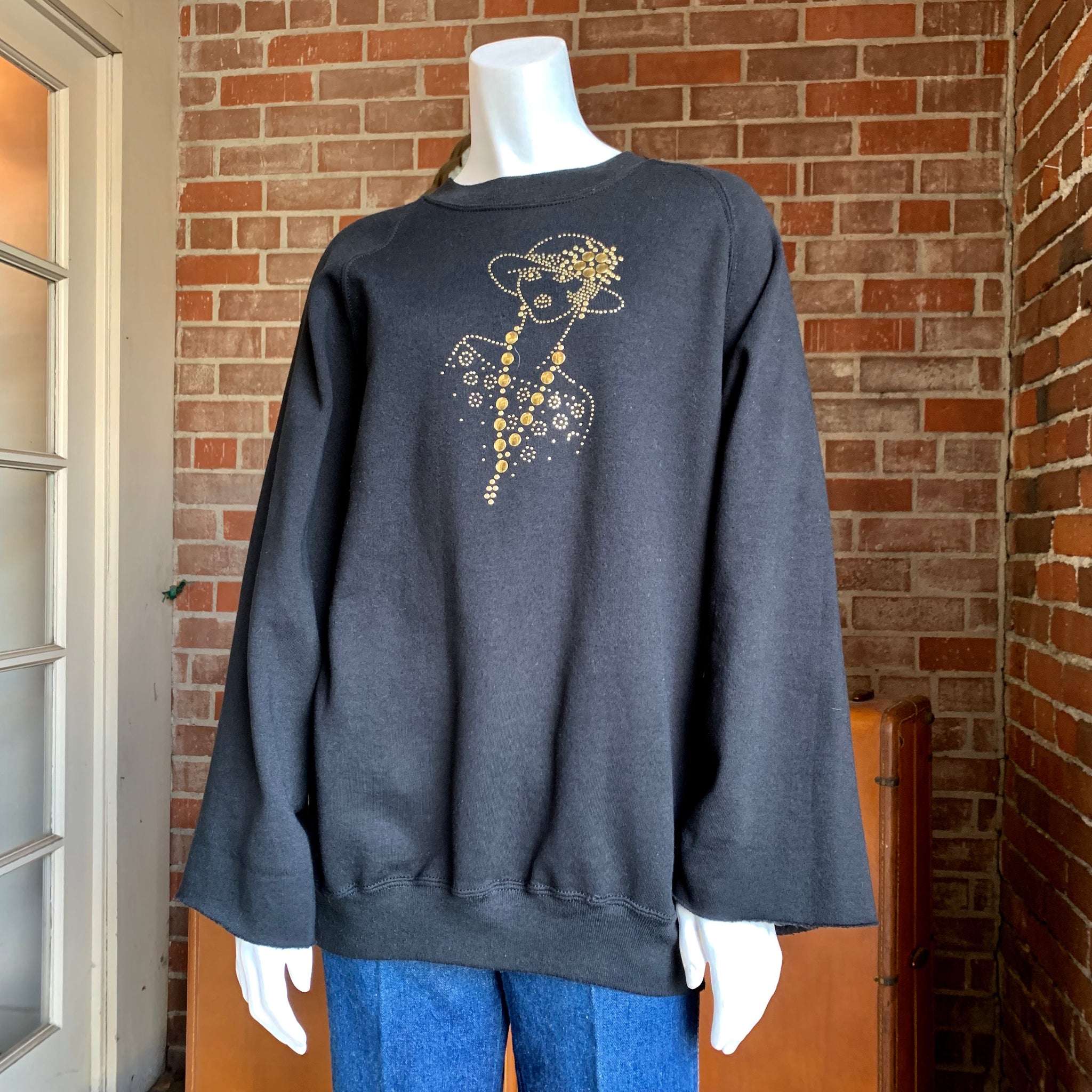 1980s Art Deco Lady Sweatshirt