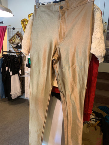 American Apparel Gold High-Waisted Pants